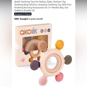 Multi-Color Teething Ring Toy for Babies